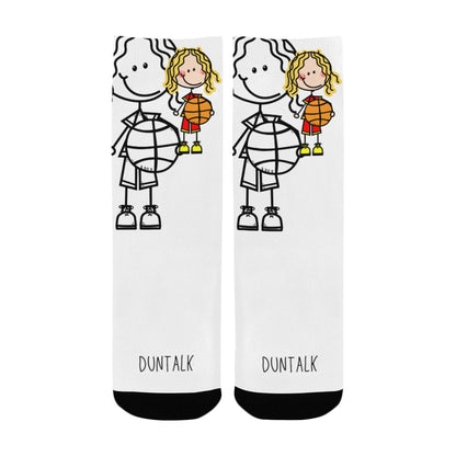 Duntalk "Doodle" Girl's Basketball Socks -G e-joyer