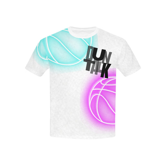 Duntalk "Glow" Youth Basketball T-shirt - White