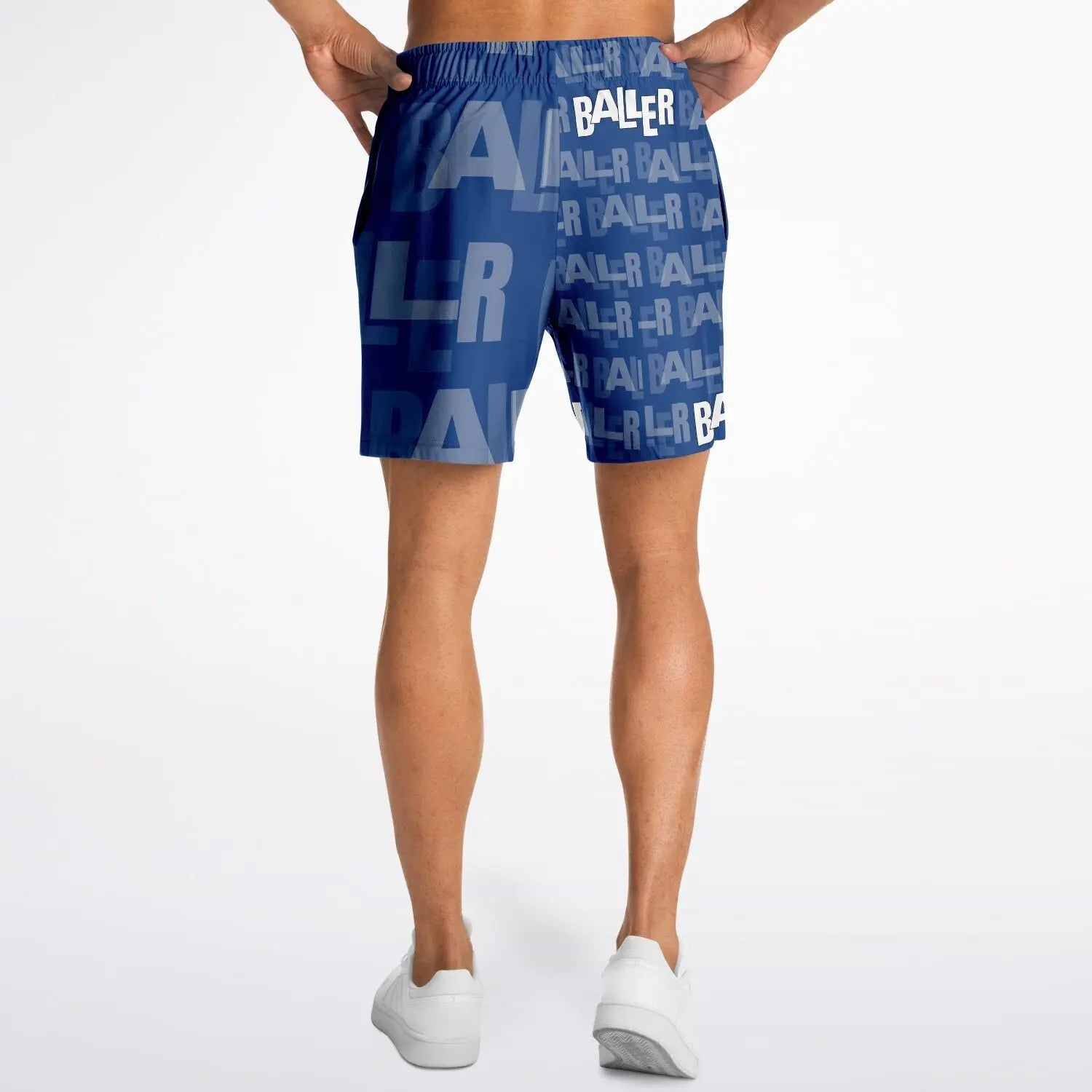 Duntalk "Baller" Basketball Mid Shorts - Blue Subliminator