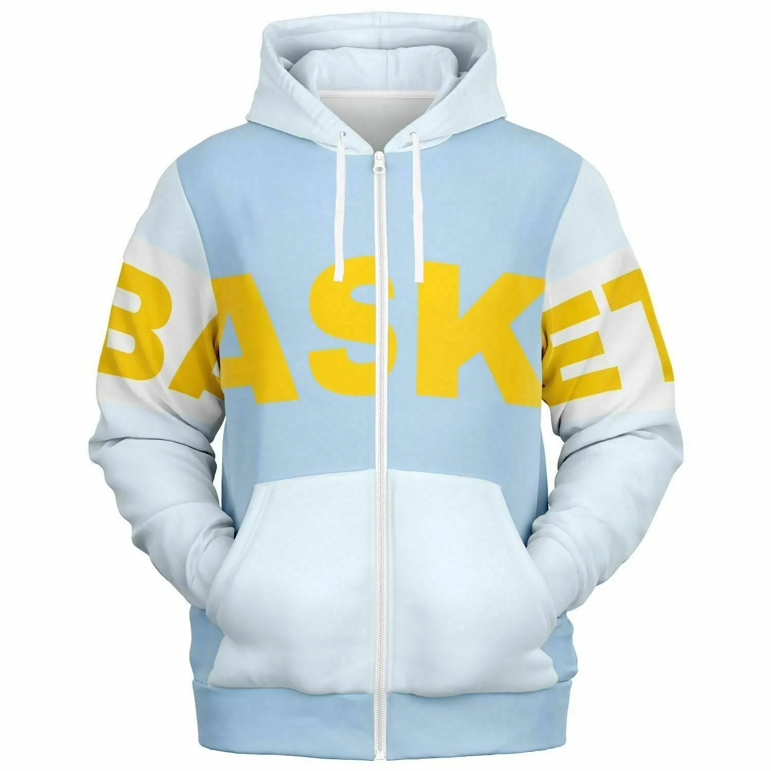 Duntalk "Beyond" Basketball Athletic Zip-Up Hoodie - Yellow Subliminator