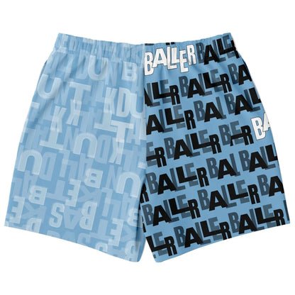 Duntalk "Baller" Basketball Mid Shorts - Baby Blue