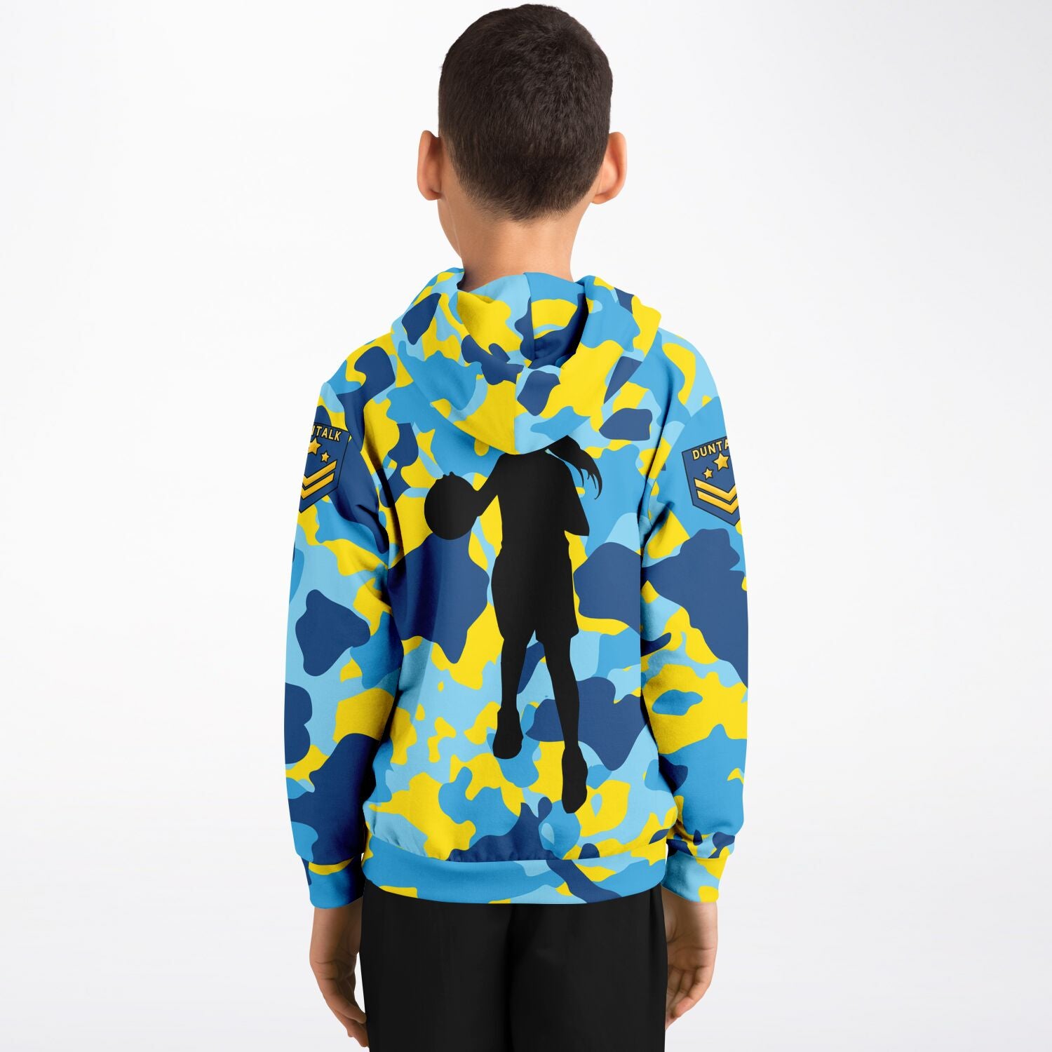 Duntalk "Bench Mob" Basketball Youth Hoodie - Blue Subliminator