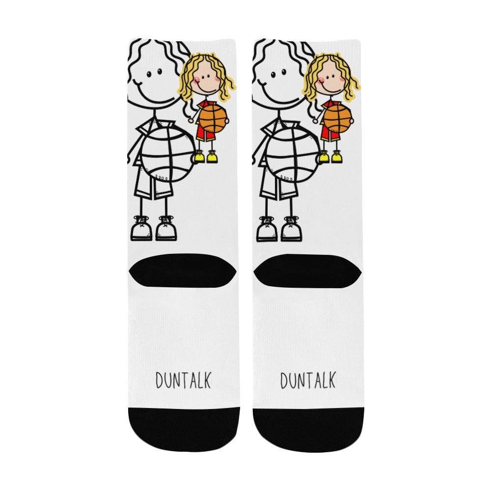 Duntalk "Doodle" Girl's Basketball Socks -G e-joyer