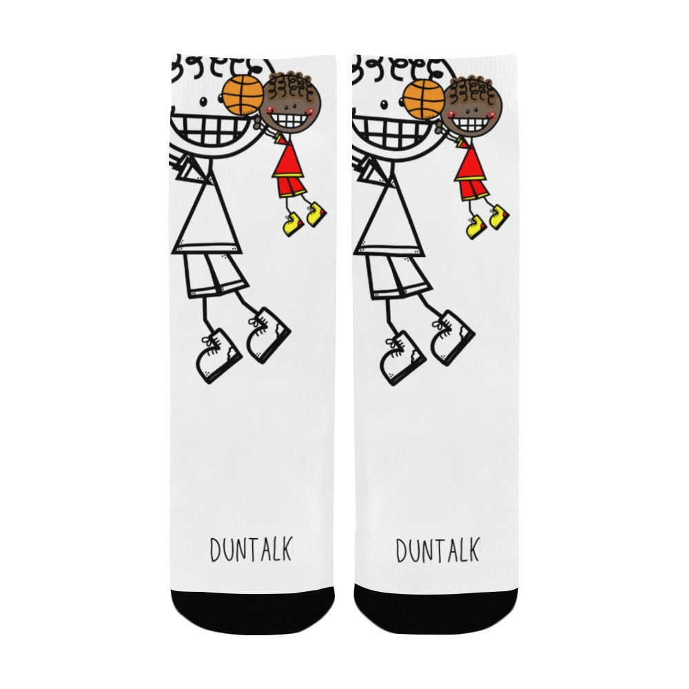 Duntalk "Doodle" Youth Basketball Socks -B6