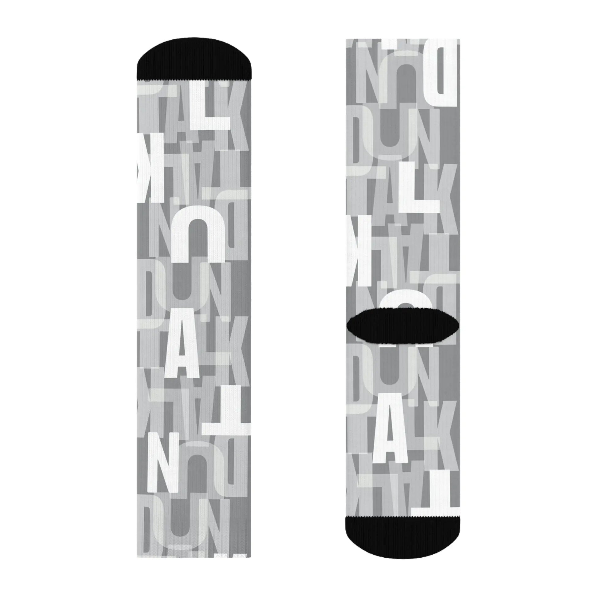 Duntalk "Signature" Basketball Socks - Grey Printify