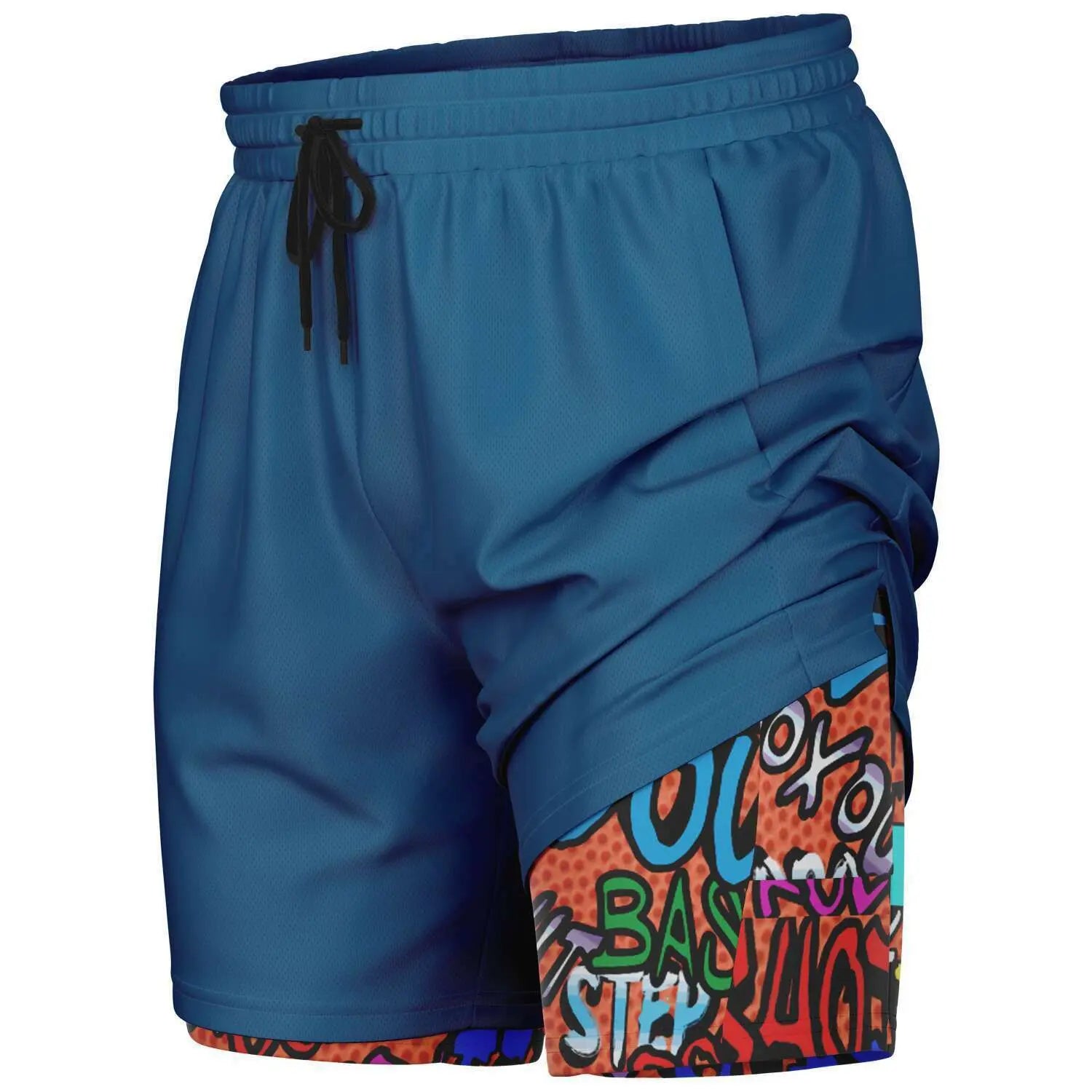 Duntalk "Ball All Day" Basketball Shorts  - Blue Subliminator