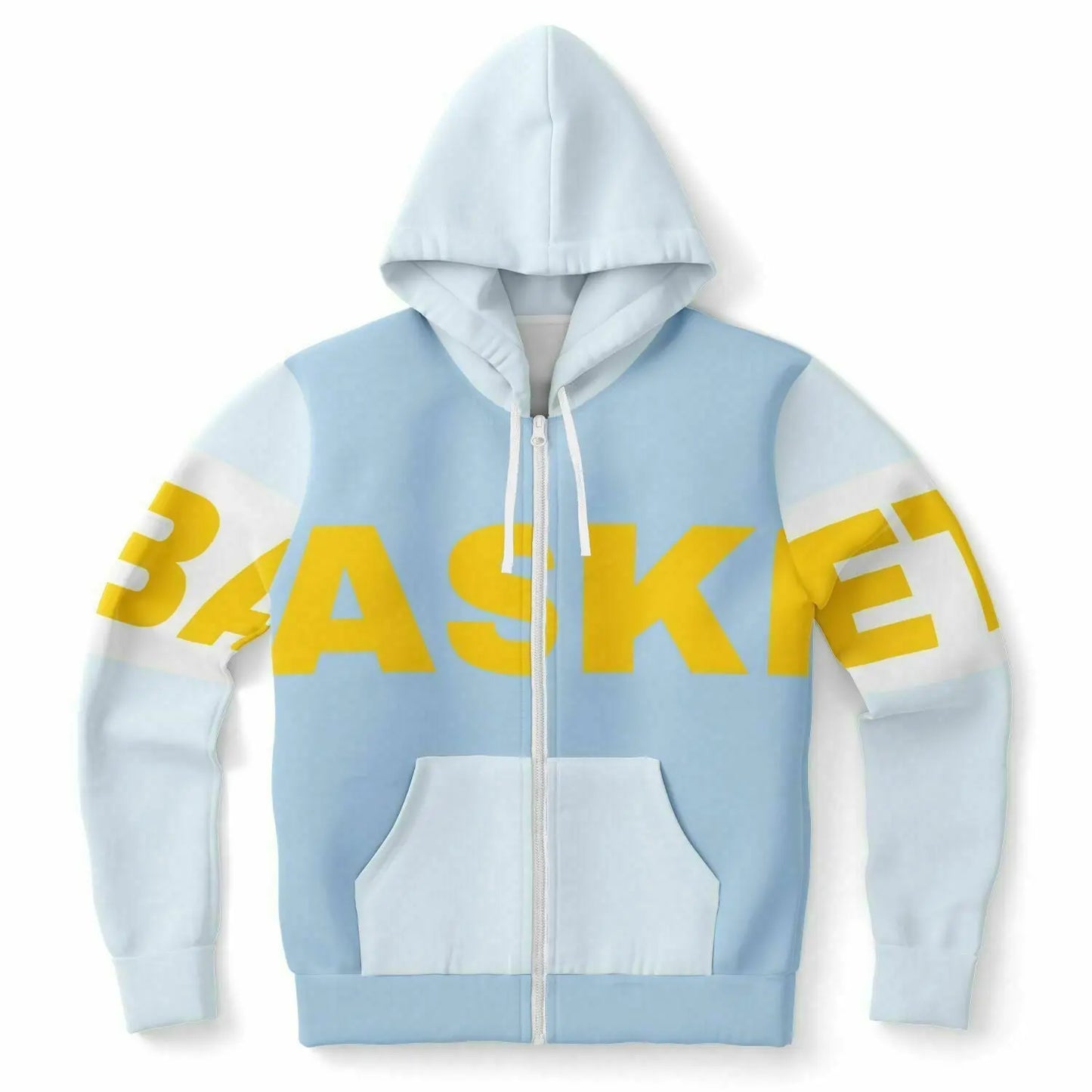 Duntalk "Beyond" Basketball Athletic Zip-Up Hoodie - Yellow Subliminator