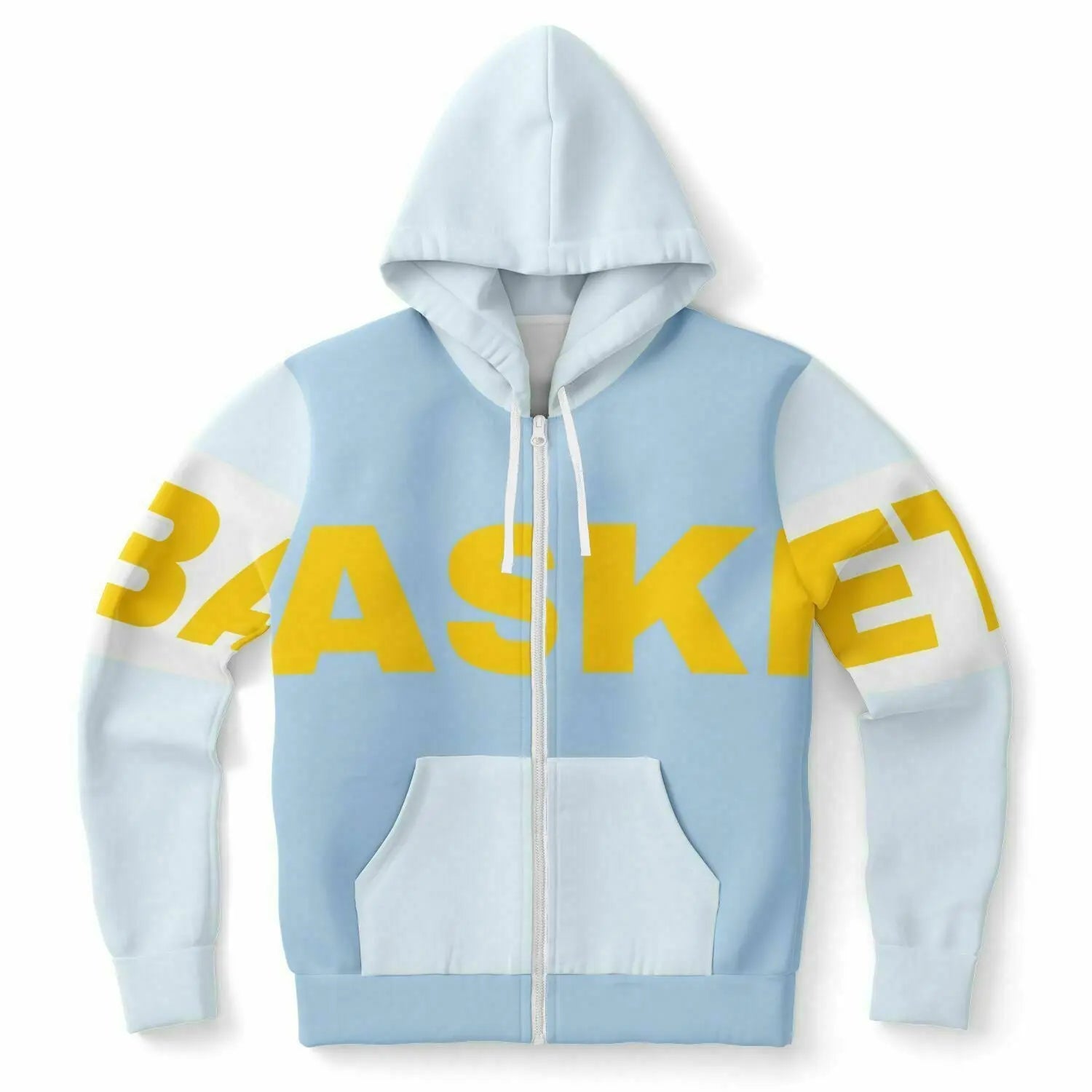 Duntalk "Beyond" Basketball Athletic Zip-Up Hoodie - Yellow Subliminator