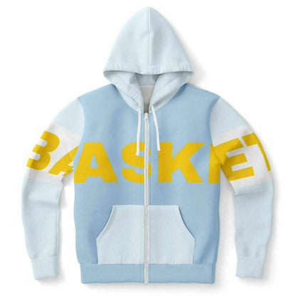 Duntalk "Beyond" Basketball Athletic Zip-Up Hoodie - Yellow Subliminator