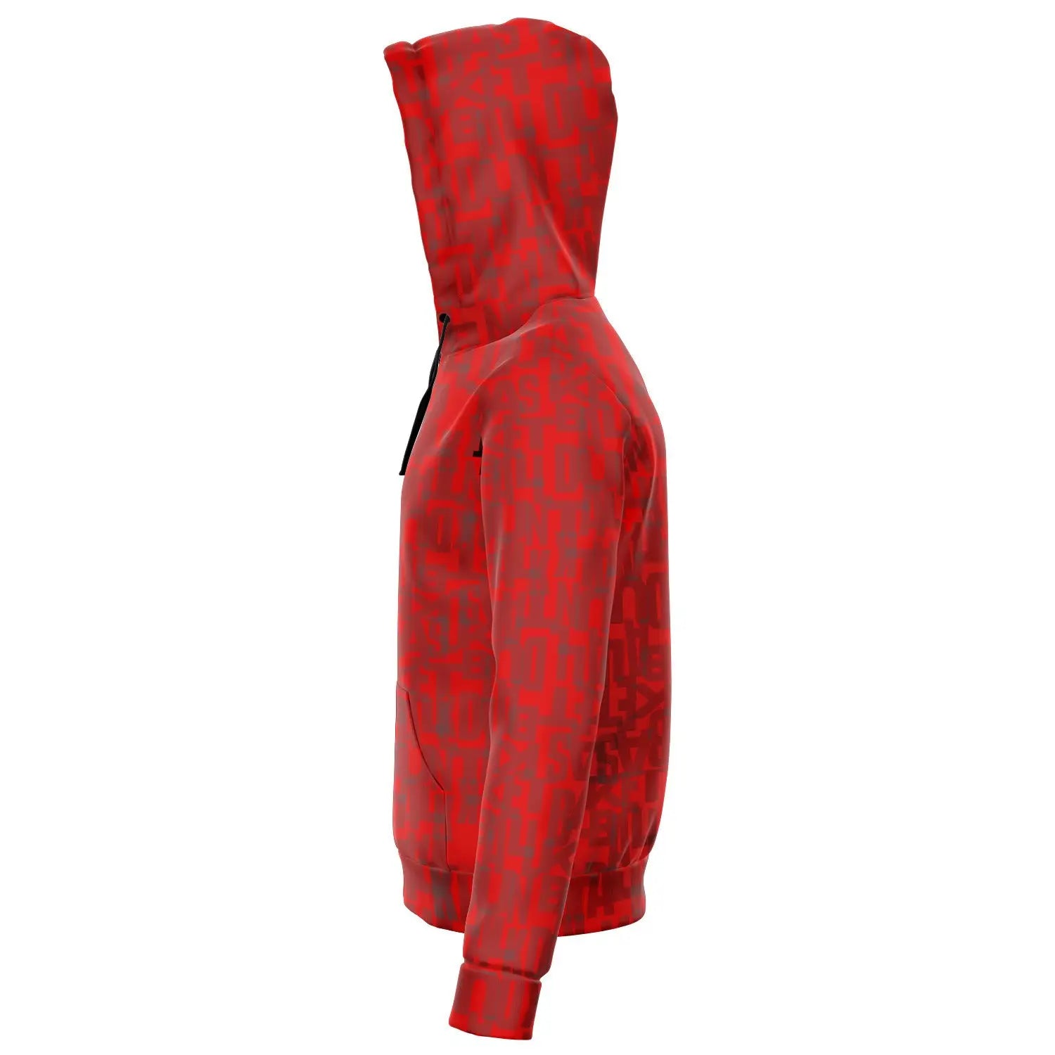 Duntalk "Court Vision" Basketball Zip-Up Hoodie Jacket - Red Subliminator