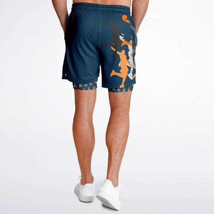 Duntalk "Head Top" Basketball 2-in-1 Shorts - Slate Subliminator