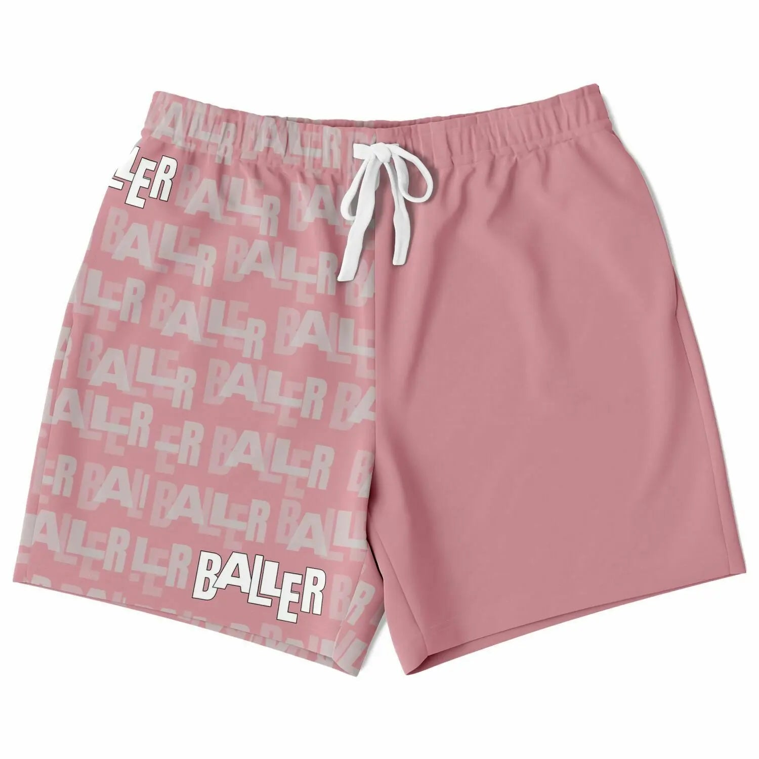 Duntalk "Baller" Basketball Mid Shorts - Pink Subliminator
