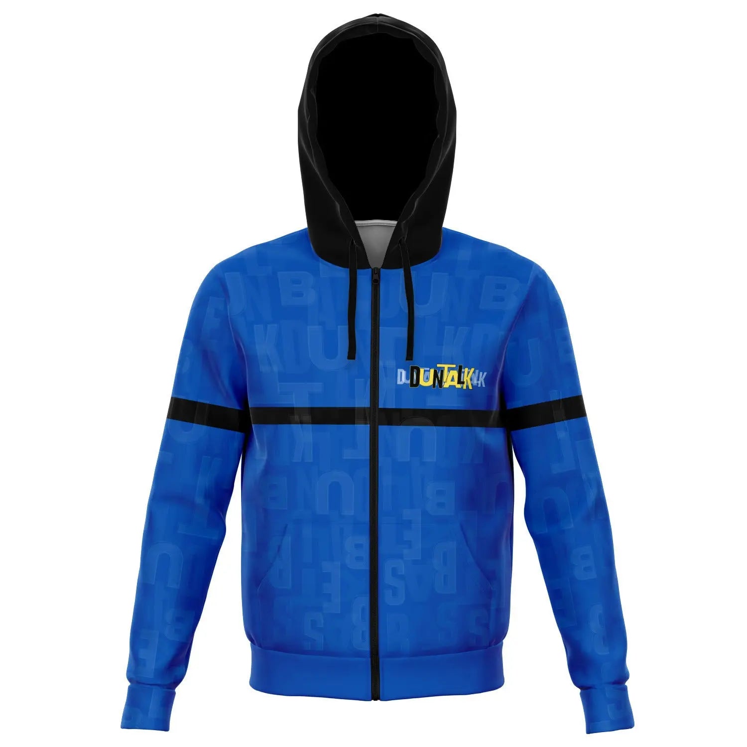 Duntalk "Ball IQ" Basketball Hoodie Jacket - Blue Subliminator
