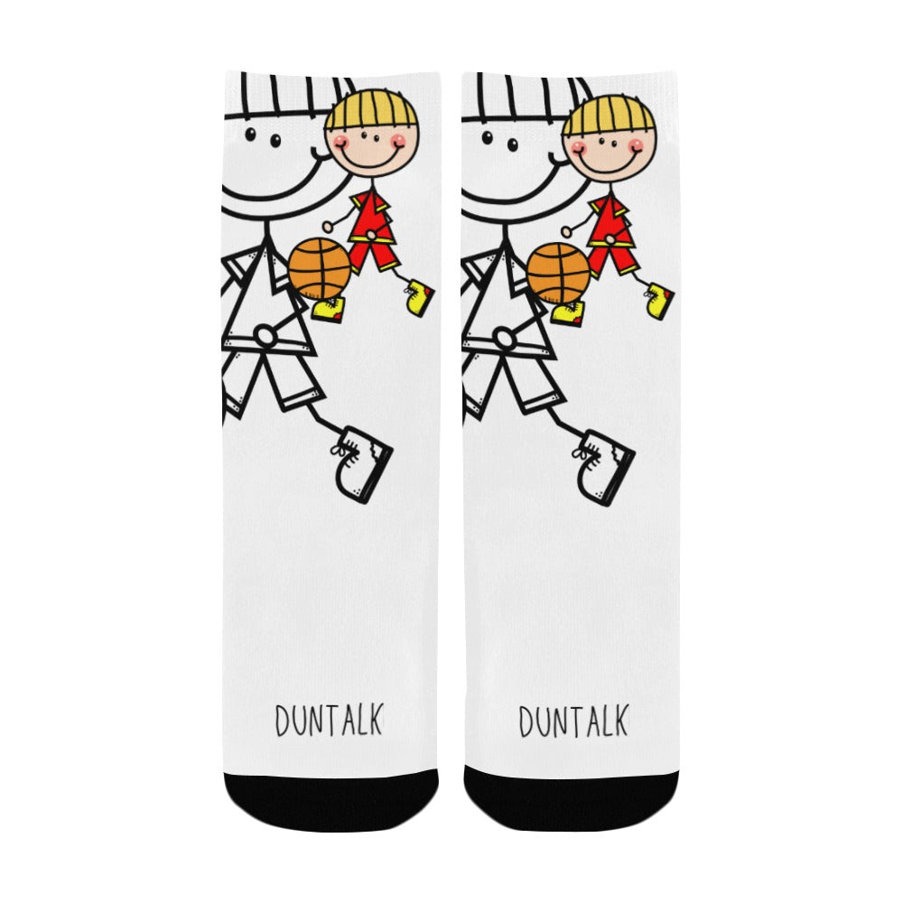 Duntalk "Doodle" Youth Basketball Socks -B4