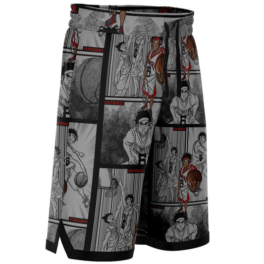 Duntalk "Anime" Basketball Shorts - Dark Mode