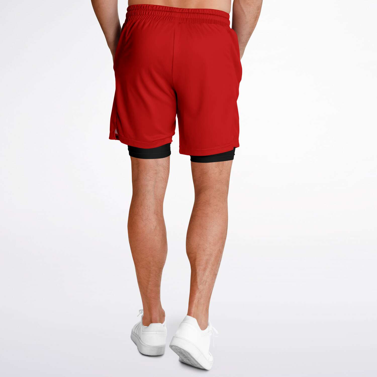 Duntalk "Da Man Dem" 2-in-1 Basketball Shorts - Red Subliminator