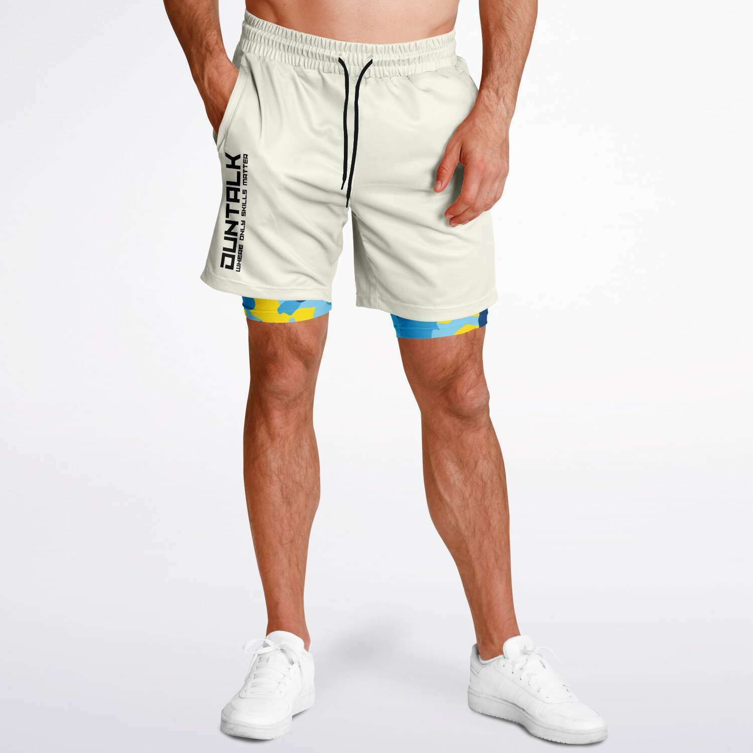 Duntalk "Bench Mob" 2 in 1 Basketball Shorts - Blue Subliminator