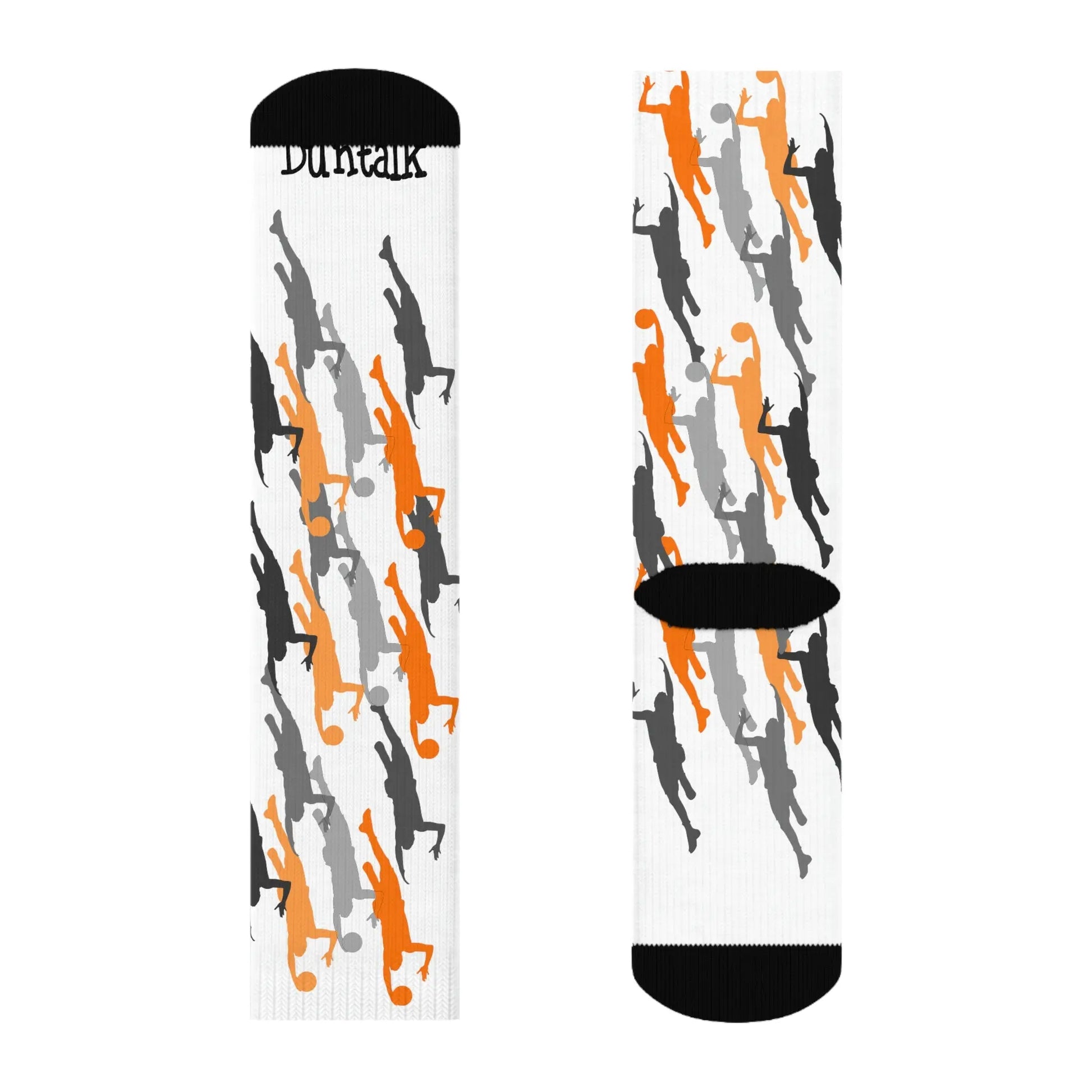Duntalk "Body A Man" Basketball Socks - White Printify