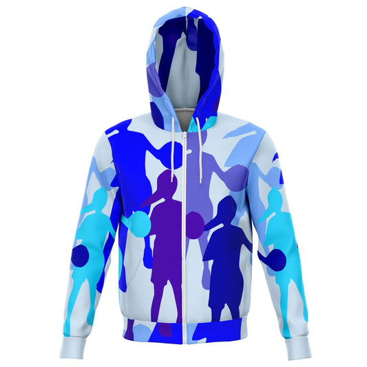 Duntalk "D-Up" Basketball Athletic Hoodie Jacket - Powder Subliminator