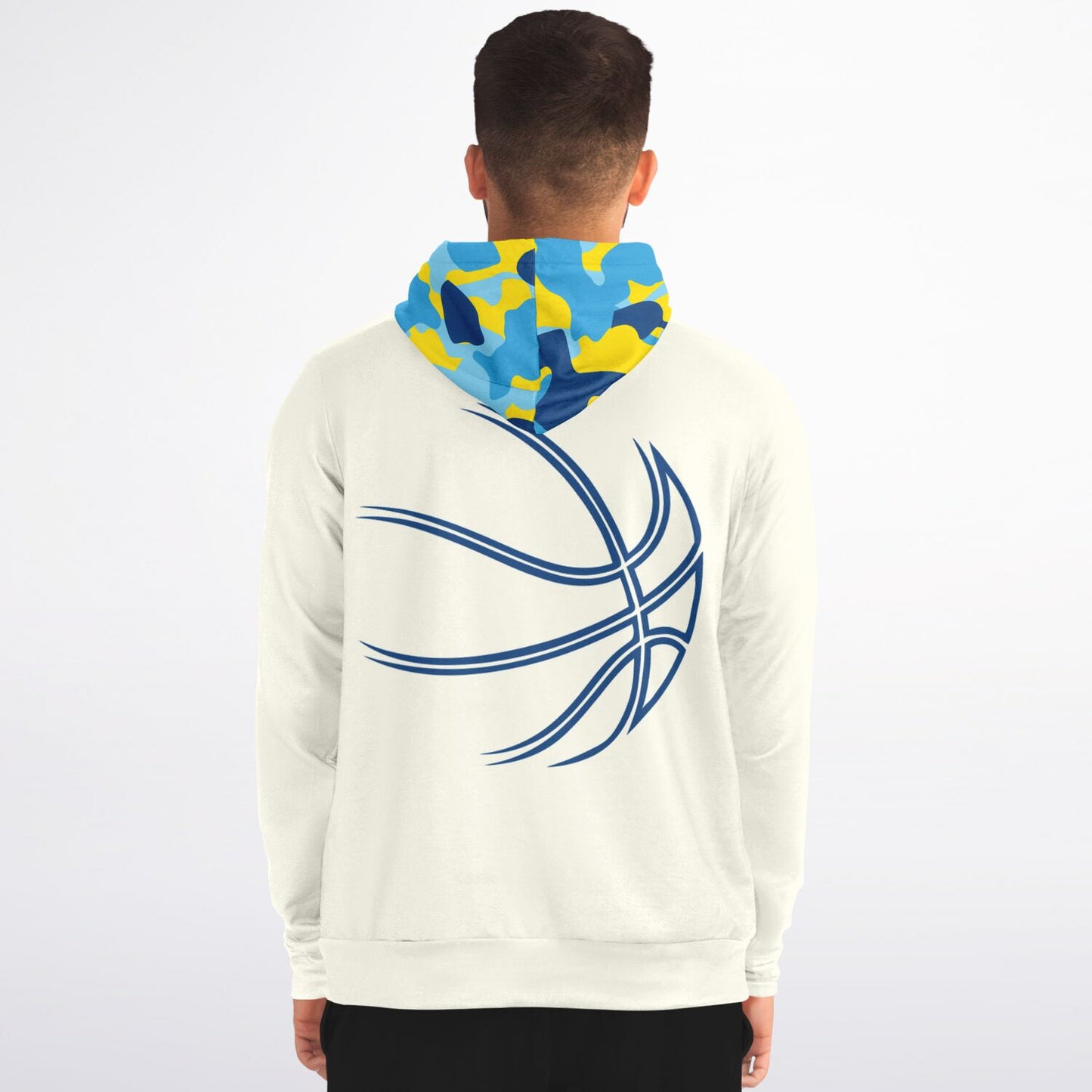 Duntalk "Bench Mob" Basketball Zip-Up Hoodie Jacket - Blue Subliminator