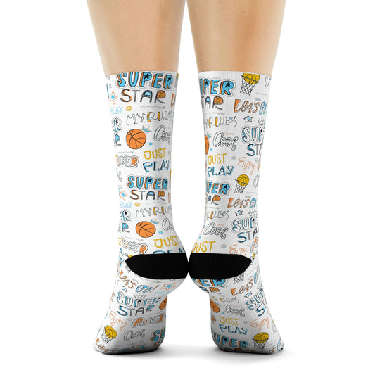 Duntalk "Superstar" Girl's Basketball Socks