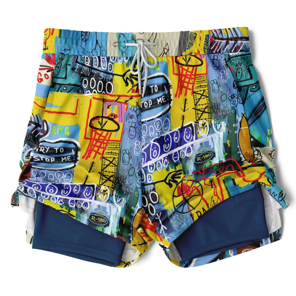 Duntalk "Hoop Dreams" 2 in 1 Basketball Shorts Subliminator