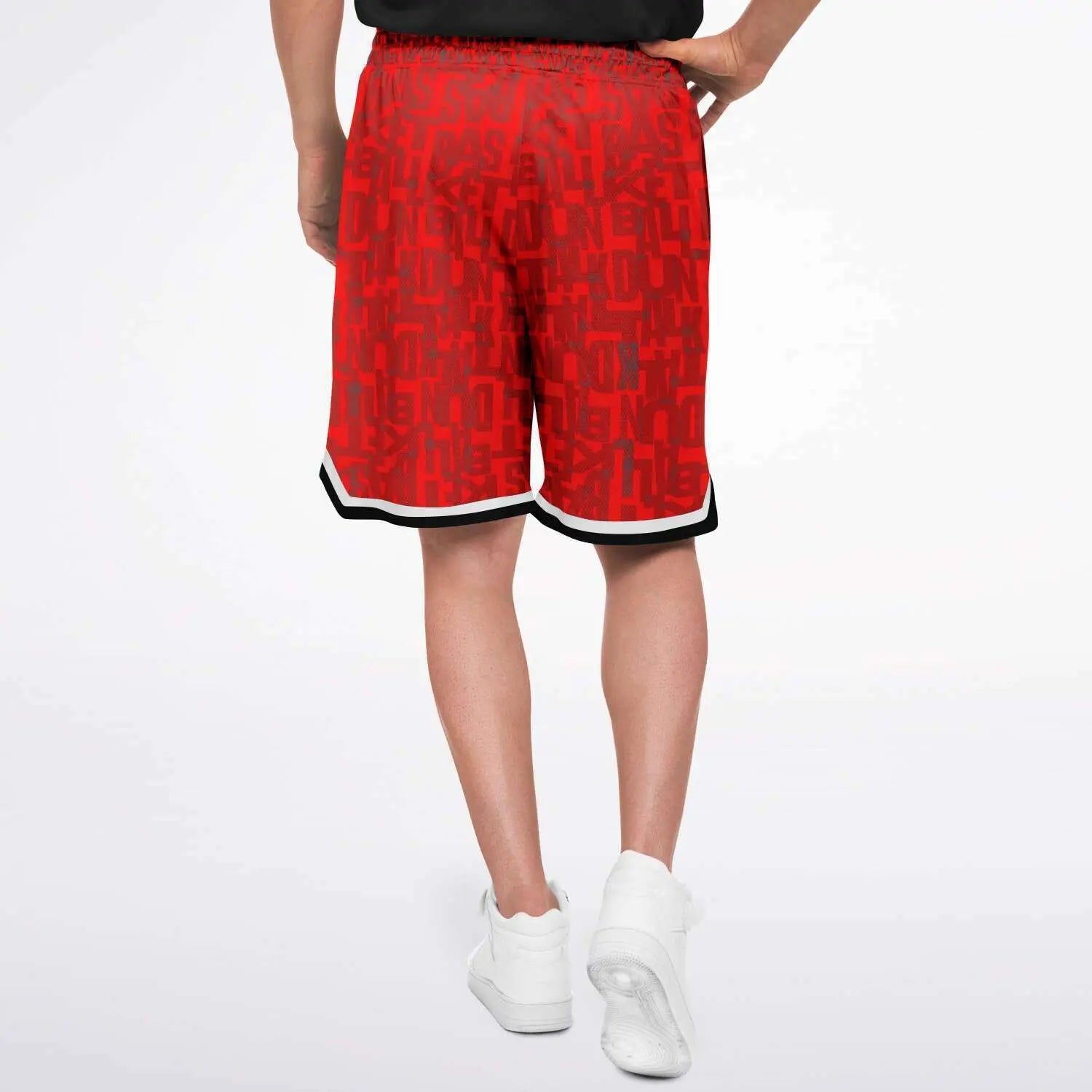Duntalk "Court Vision" Basketball Shorts - Red Subliminator