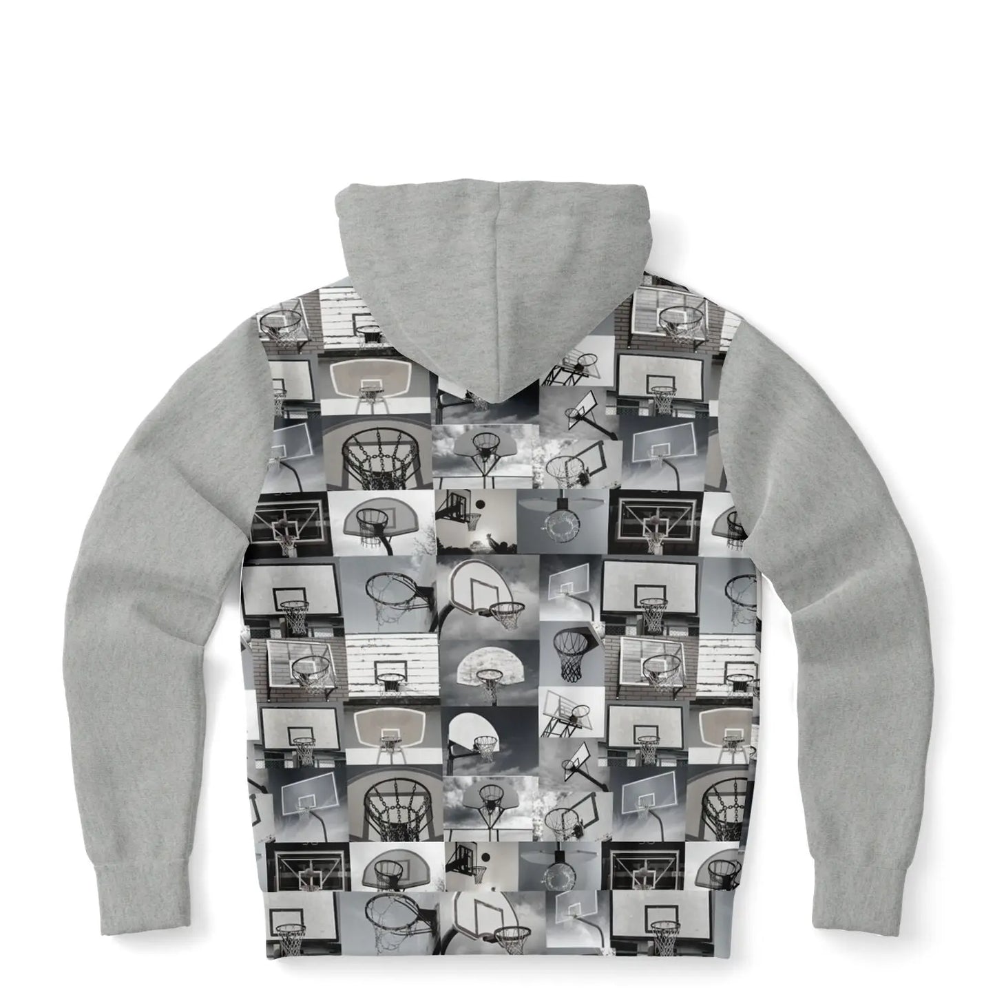 Duntalk "All Net" Basketball Athletic Zip-Up Hoodie - Grey