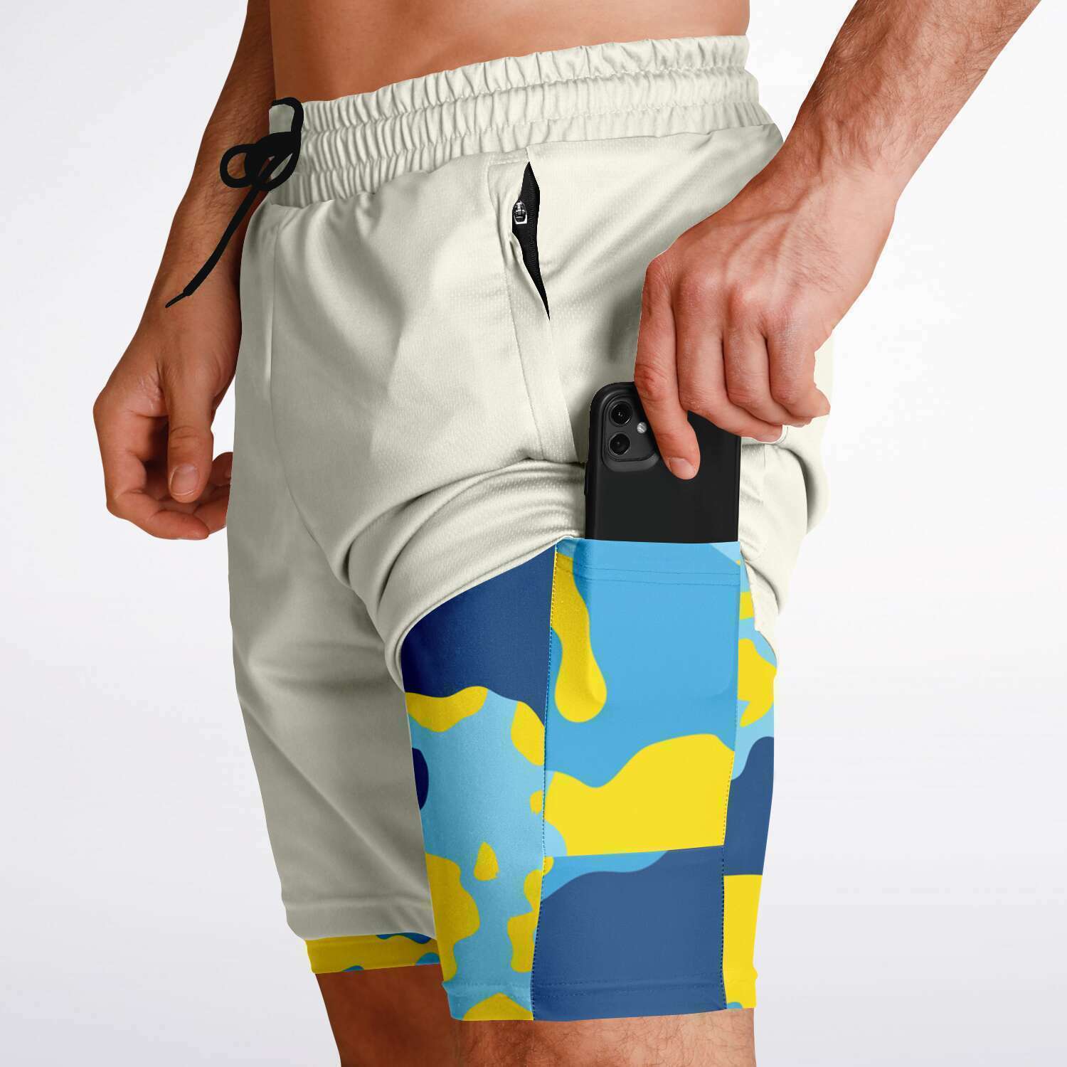 Duntalk "Bench Mob" 2 in 1 Basketball Shorts - Blue Subliminator
