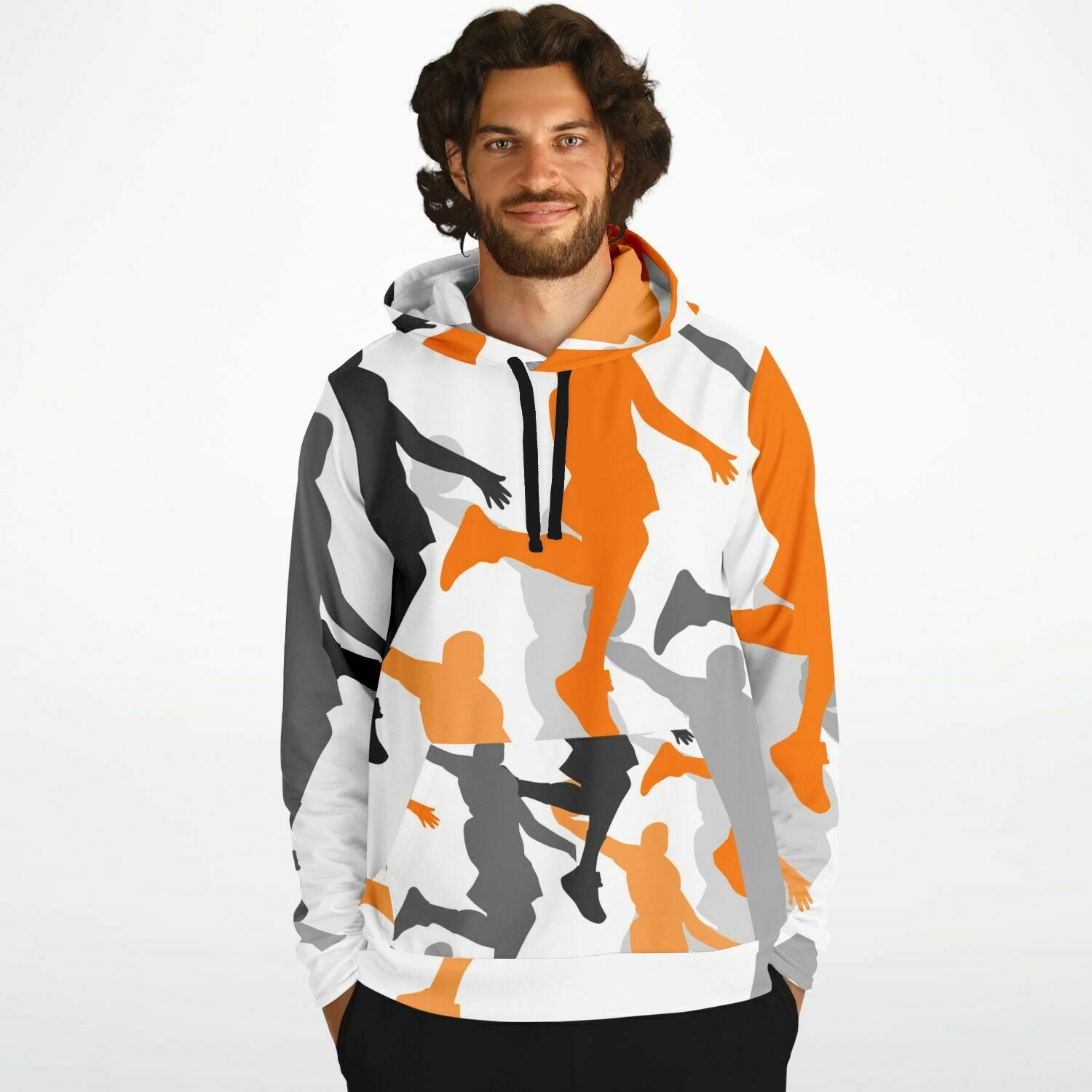 Duntalk "Head Top" Men's Basketball Hoodie - White Subliminator