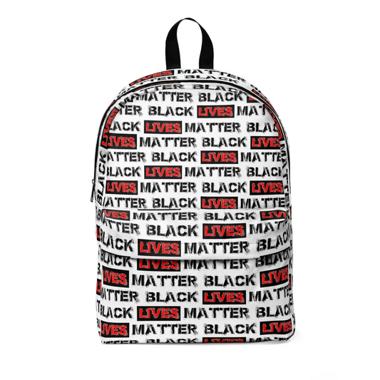 Duntalk Black Lives Matter Backpack - White Large Printify