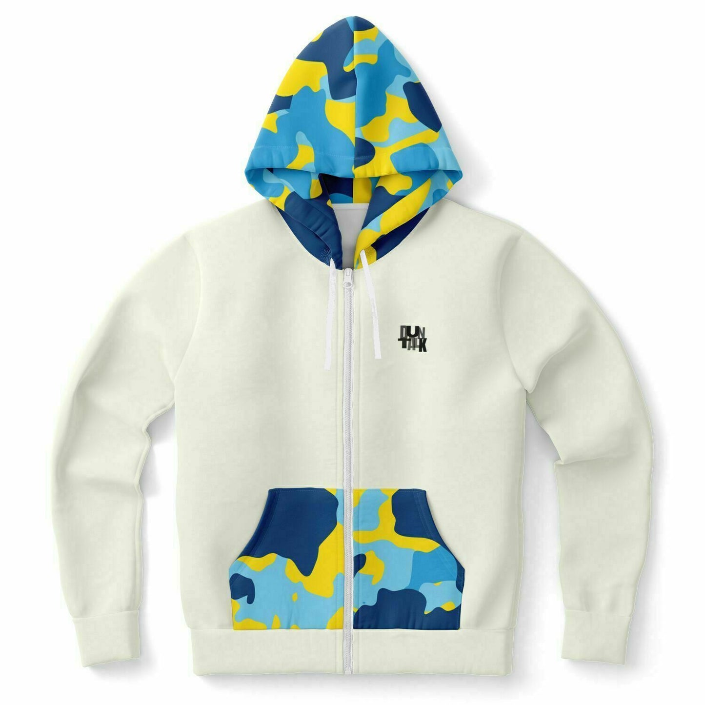 Duntalk "Bench Mob" Basketball Zip-Up Hoodie Jacket - Blue Subliminator