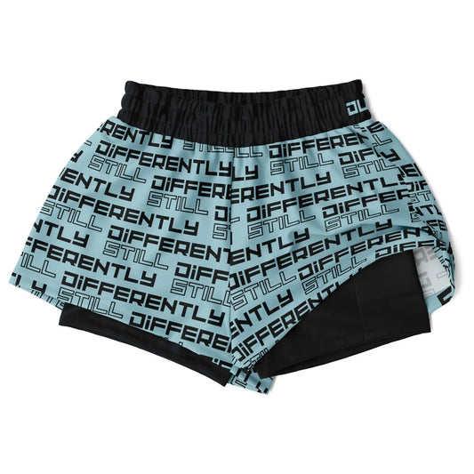 Duntalk "Differently" 2 in 1 Basketball Shorts - Aqua Subliminator