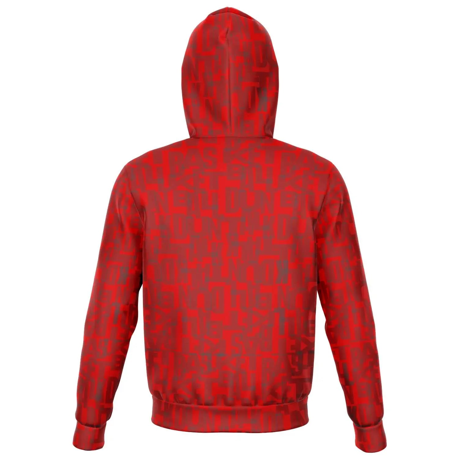 Duntalk "Court Vision" Basketball Zip-Up Hoodie Jacket - Red Subliminator