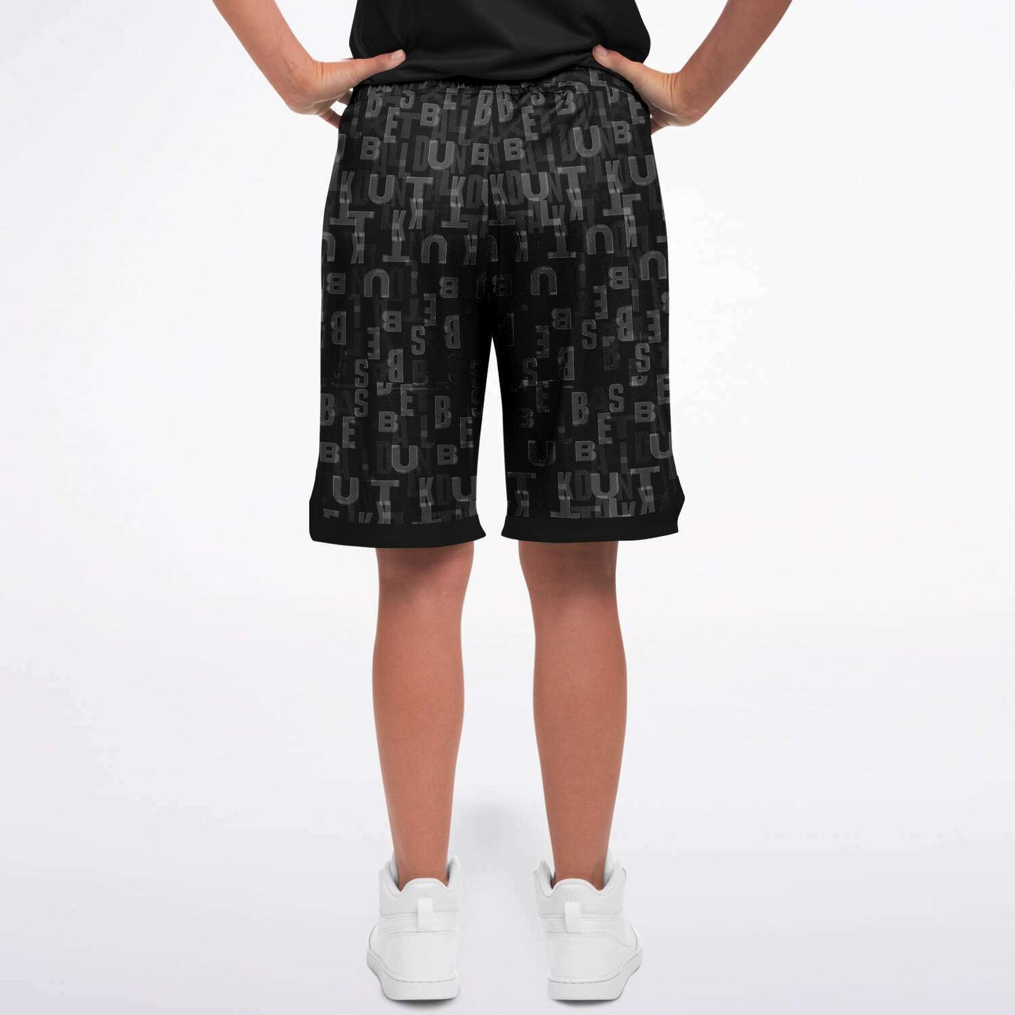 Duntalk "Court Vision" Basketball Shorts - White/Black