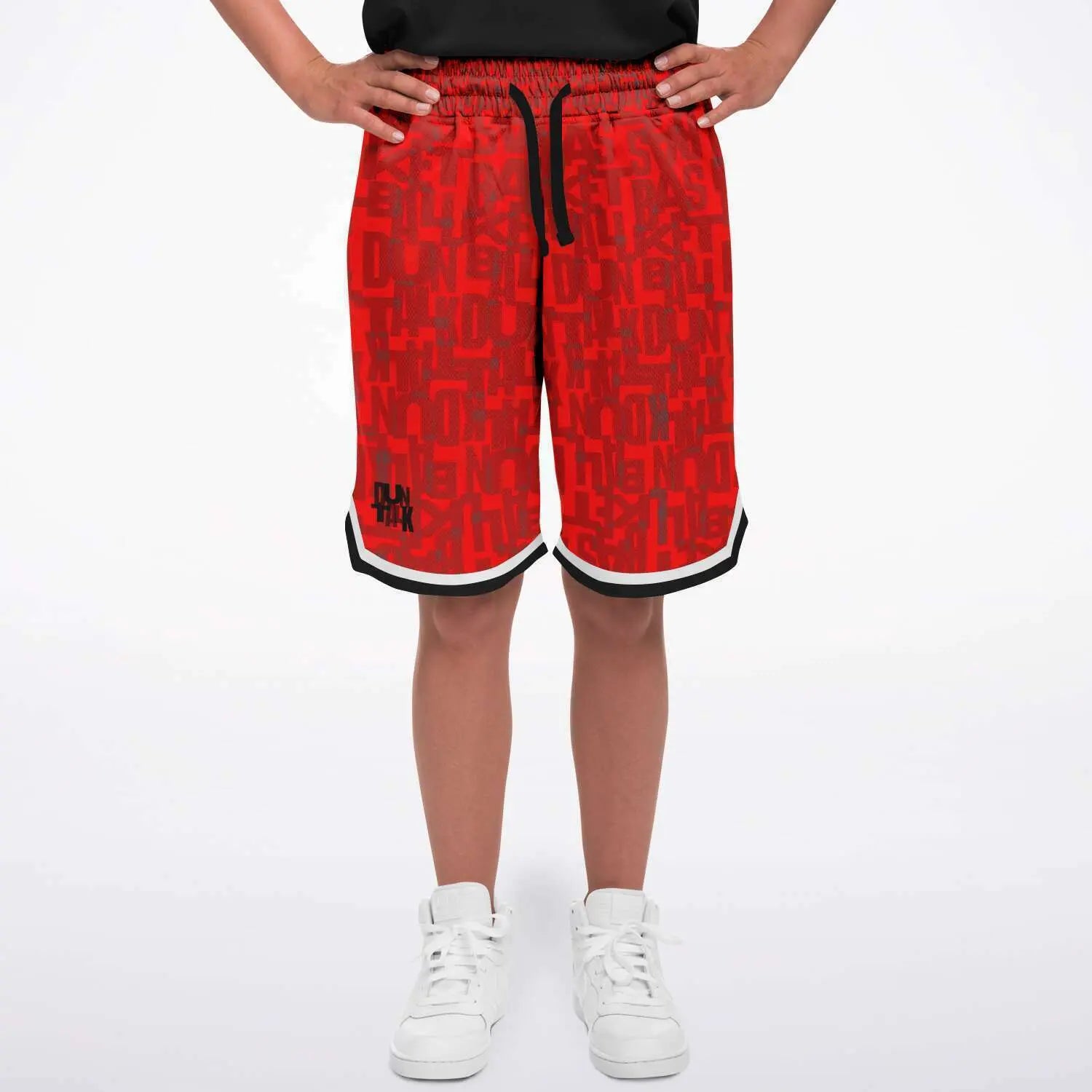 Duntalk "Court Vision" Basketball Shorts - Red Subliminator