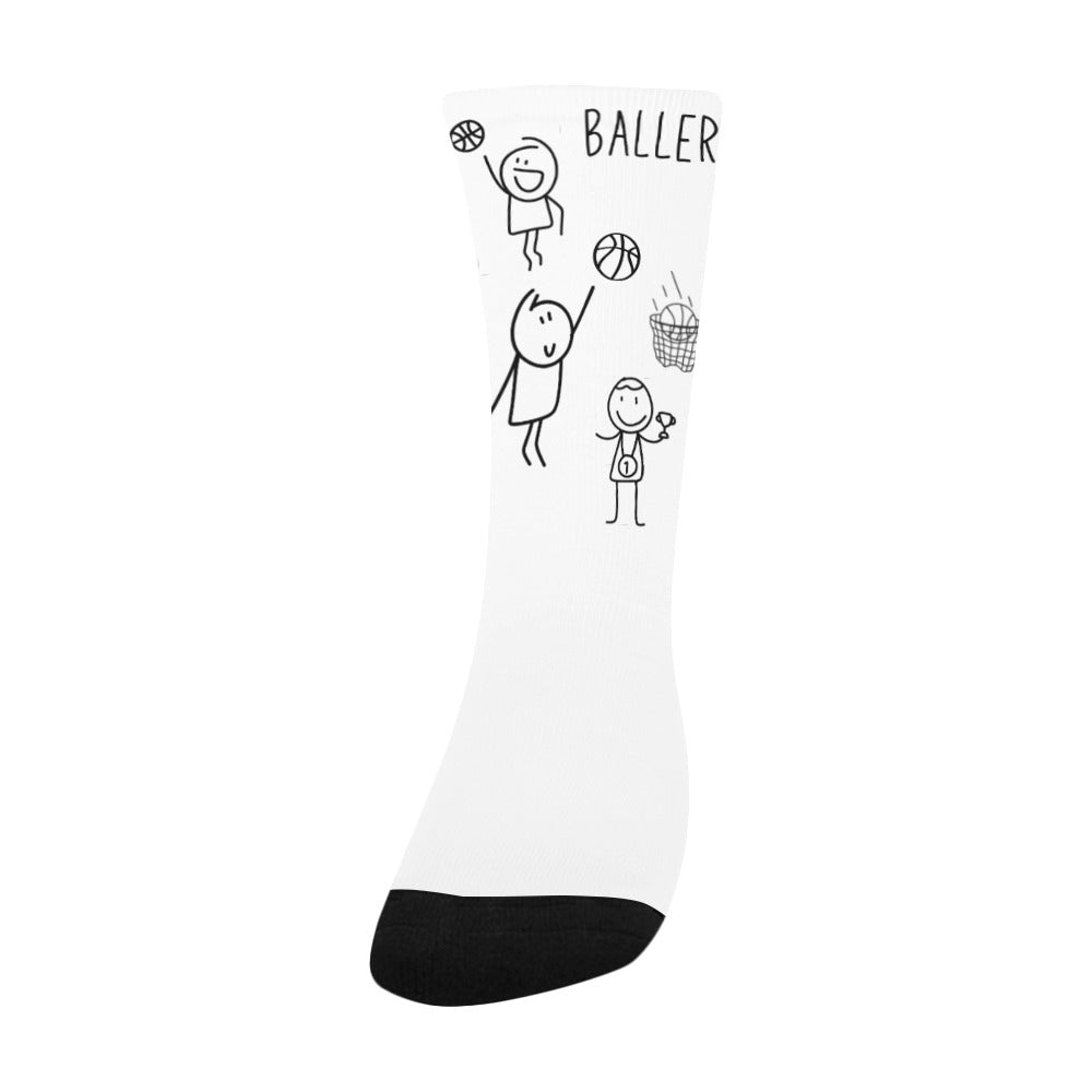 Duntalk "Doodle" Youth Basketball Socks G7