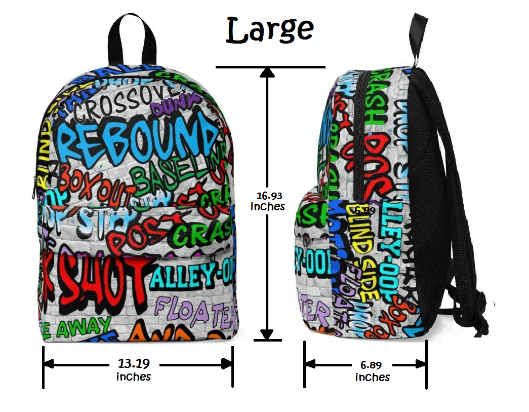 Duntalk "Head Top" Basketball Backpack - White Large
